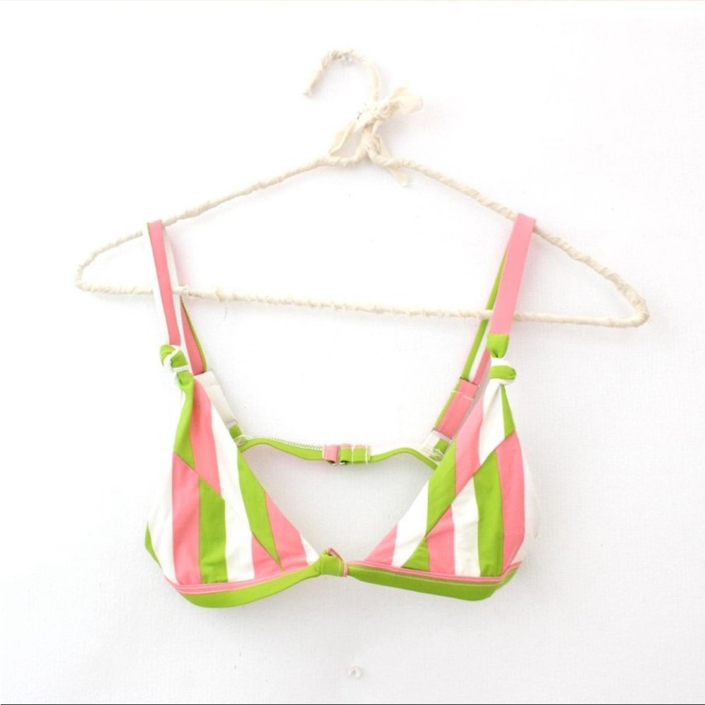 New Dippin Daisys Zen Triangle Bikini Top Striped